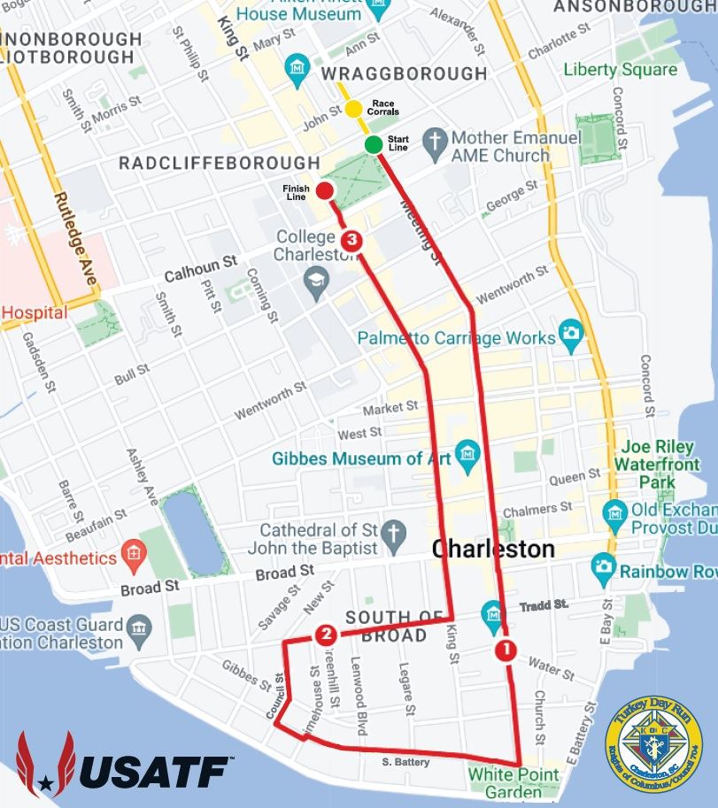 Turkey Day Run Race Route 2024