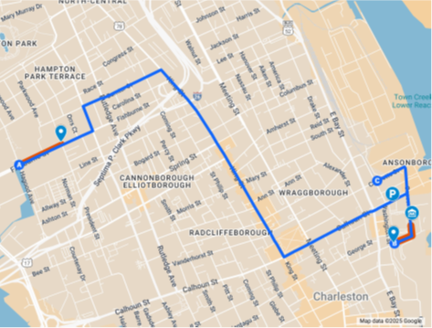 Emancipation parade map